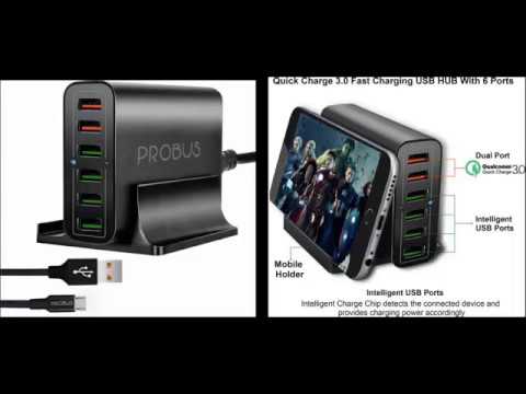 Probus Qualcomm Quick Charge 3.0 USB with 6 ports 60 W Outpu