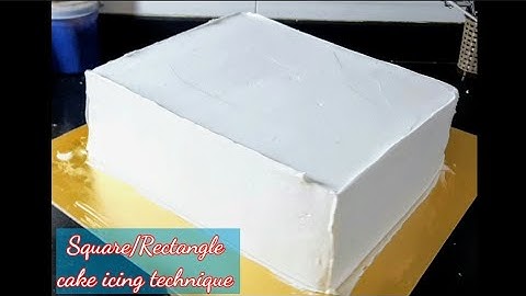 Tips & Techniques to get perfect Sharp Edges on Square Whipped Cream Cake|Sharp Edges cake Tutorial
