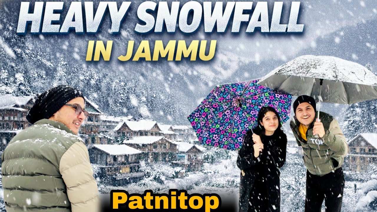 Heavy Snowfall In Jammu 😍 Mazaha Hi Aa Gaya Yrr 🥰 #dailyvlog
