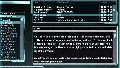 Doom 3 - id Software PDA