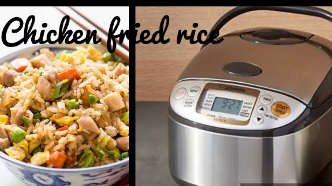 Chicken Fried Rice in Japanese Rice Cooker(Zojirushi brand Rice Cooker