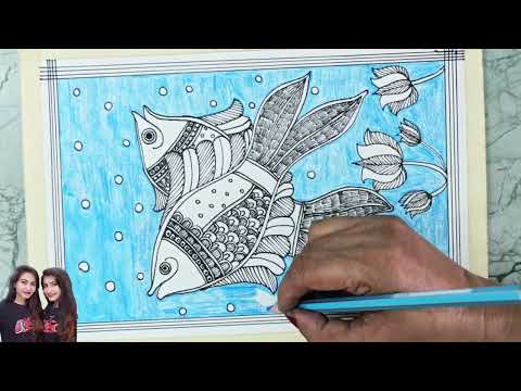Madhubani Fish Painting #13 JK Arts classes
