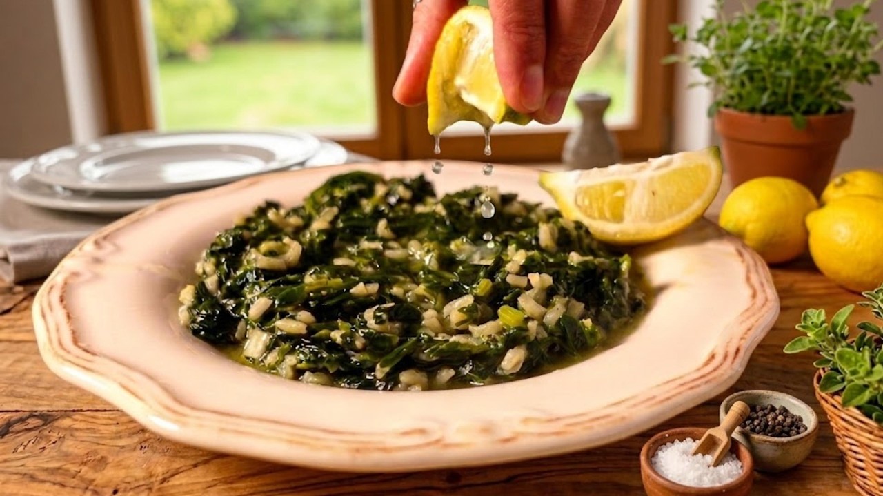 Этот греческий рецепт сводит всех с ума! 🍋 Секрет шпинат с рисом спанакоризо