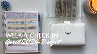 Week 4 Check In | April 2024 Budget | Inconsistent Income | College Student | 24 Year Old