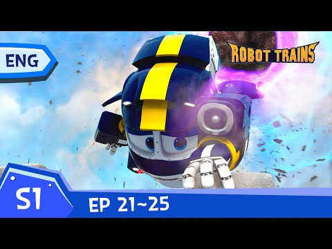 Robot Trains | EP21~EP25 (60min) | Full Episode Compilation | ENG | robottrainreplay