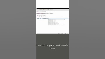 How to compare two Arrays in Java #shorts #javainterviewquestions #javaprogramming
