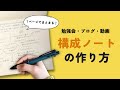 【ノート活用術】誰にでも伝わる発信・勉強会の構成は、１ページで組み立てる！