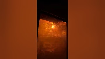 Tree Gets Struck By Lightning And Bursts Into Flames During a Thunderstorm In Omaha USA | TREE BURNS