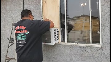 How to install window A/C on a sliding window DIY