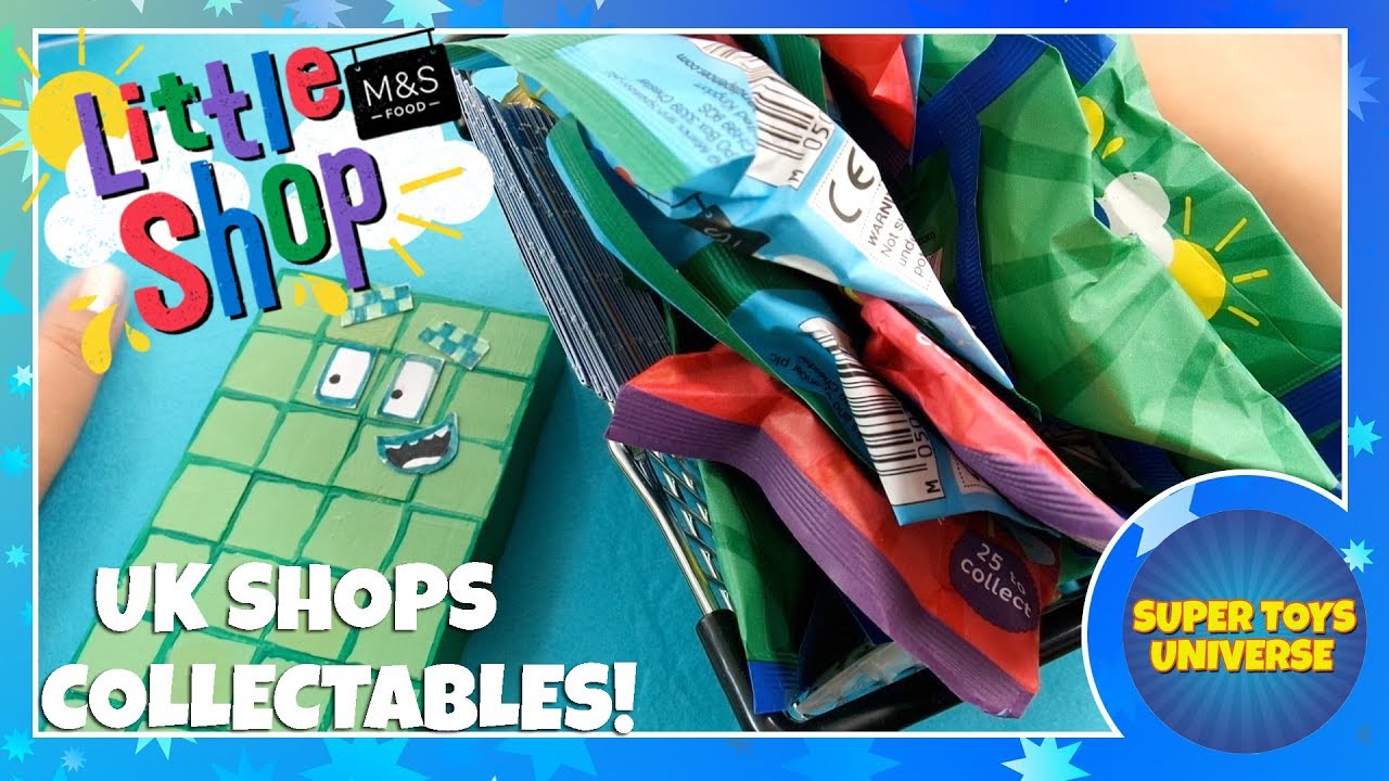 Numberblocks look at M&S Little Shop mini groceries & UK shop collectables