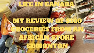 $100 GROCERY SHOPPING FROM AN AFRICAN STORE | CANADA LIVING