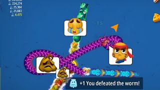 WORMS go Crazy Eating ONLY CAKE and FRUIT in this Funny Challenge 🍰🍓🍑 #ravindrasgaming  screenshot 2