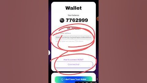 w coin! how to connect trust wallet by ton address?
