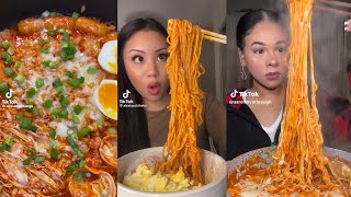 CHEESY SPICY NOODES🥵 MUKBANG ASMR | TIKTOK FOOD COMPILATION | LUNA ASMR