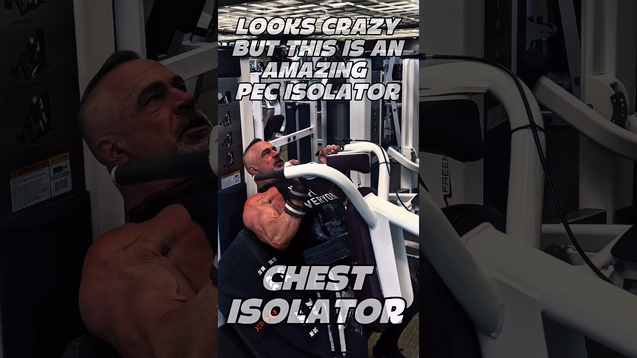 TRY THIS CRAZY LOOKING PEC ISOLATOR #CRAZY #pecs #workout #motivation #muscle