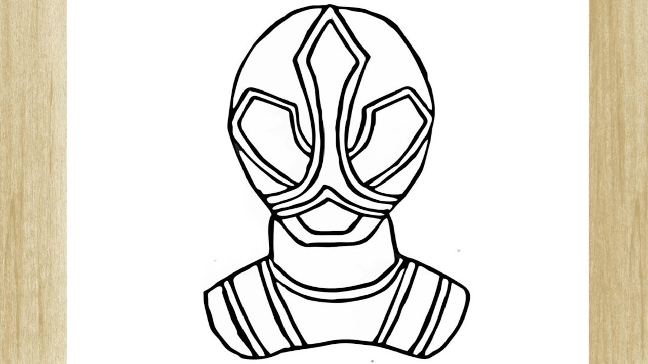 Como desenhar e pintar Ranger Vermelho Power Rangers 