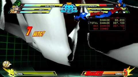 MvC3: She-Hulk - Combo 01 - Basic Hitting!