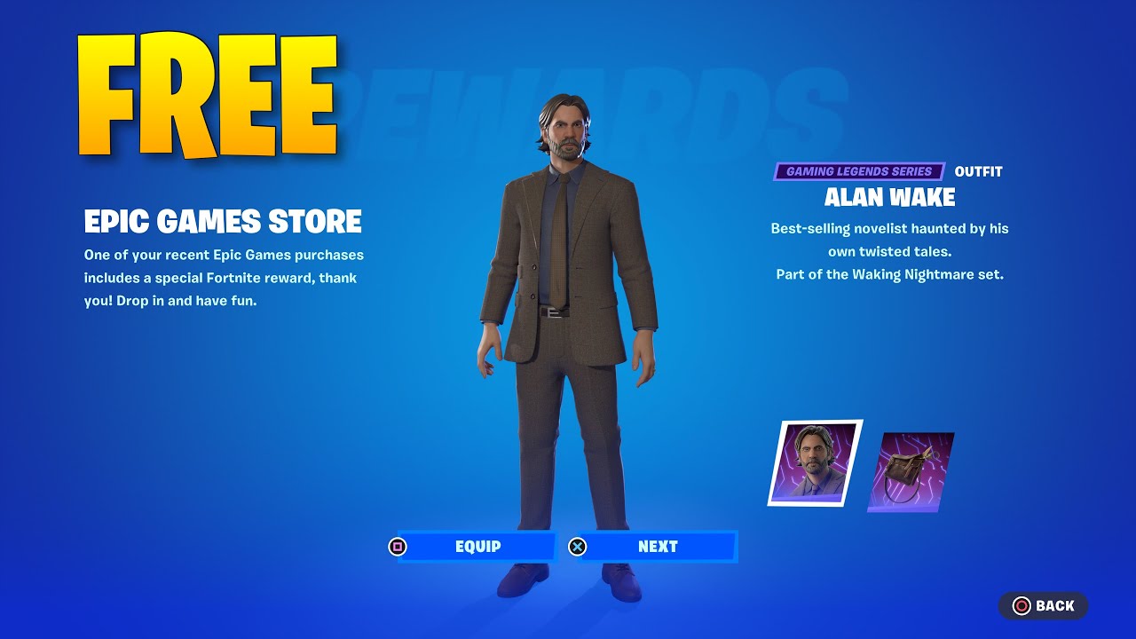 Get a free outfit in Fortnite: Here's how to get Alan Wake before