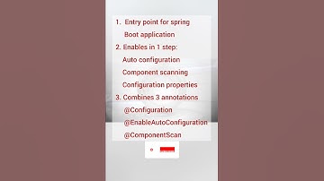 spring boot interview qns || purpose of @Springbootapplication #springbootseries #springboot #java