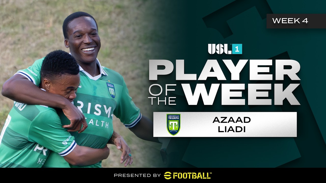 Week 4 Player of the Week: Azaad Liadi | USL League One - YouTube