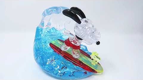 Super Fast! Snoopy Surfer - Original 3D Crystal Puzzle from BePuzzled