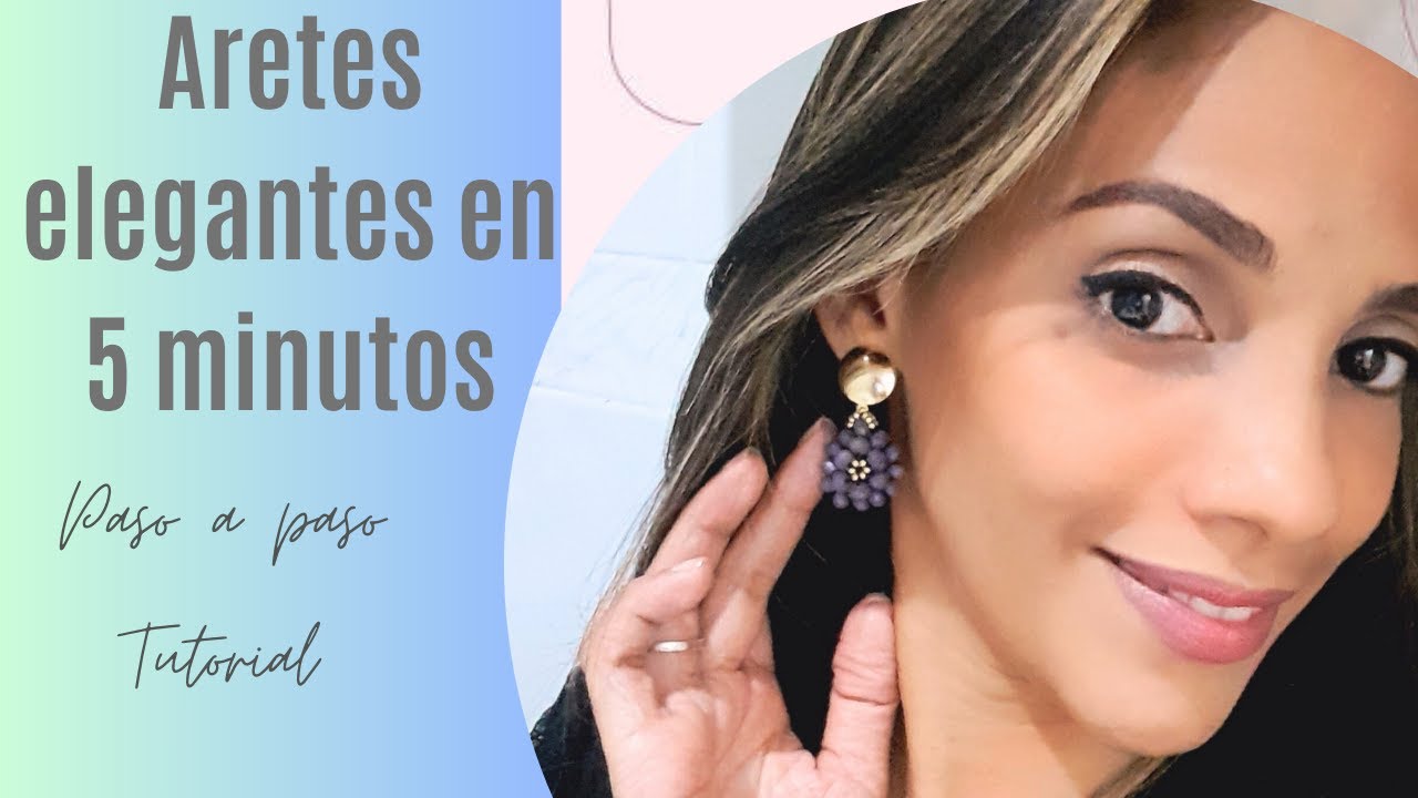 ARETES  O PENDIENTES en cristales y mostacillas  en 5 MINUTOS tutorial PASO A PASO
