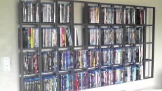 7 Shelf Multimedia Storage Tower in Cinnamon Cherry Finish Ikea bluray shelf's