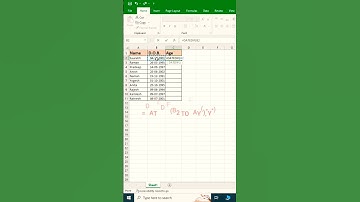 Age Calculation in Excel Shortscut #shorts #excelshortcuts #excelshortsvideo
