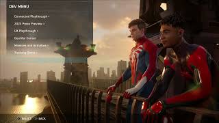 Marvel's Spider-Man 2 Dev Menu Bug