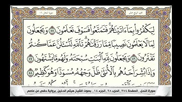 سورة النحل (الربع الأول & الحزب ٢٨) القارئ: هيثم الدخين - المصحف مقسم أرباع.