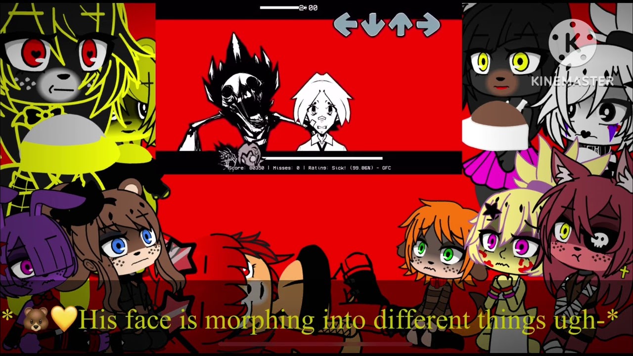 Fnia+4 react to departure fnf,not cannon