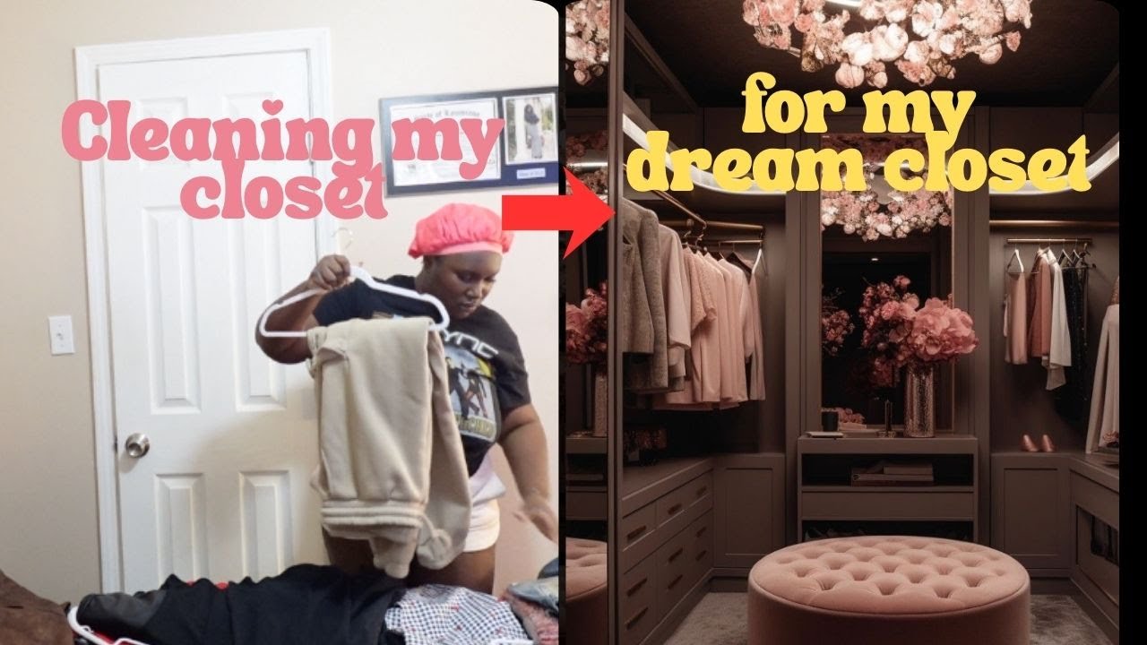 cleaning my closet for my dream closet ! - YouTube