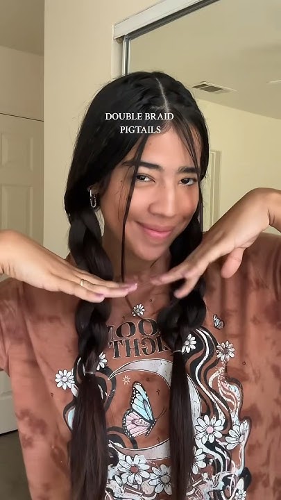  Double braid🎀💘 #hairstyle #braid #hair #shortvideo - YouTube
