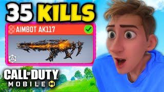 I STOLE YOUTUBER'S AIMBOT AK117... i got 35 kills... (COD MOBILE)