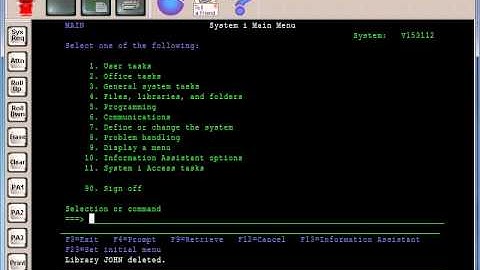 AS400 Tutorial - CRTLIB