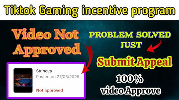 Tiktok Gaming incentive program ||Video Not Approved ||Problem Solved 2025