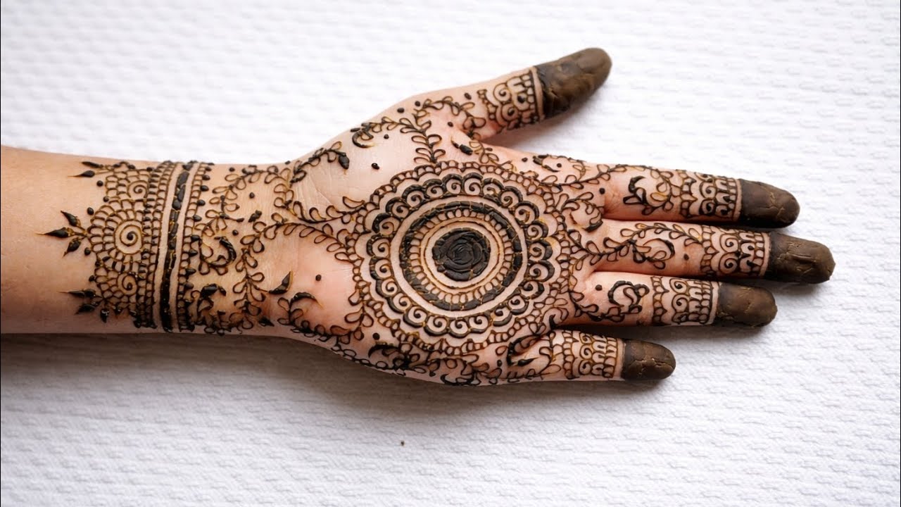 Palm Circle Mehndi Design || Henna Mehndi Design||Easy Mehndi #mehndi #creativehenna #circlemehndi 