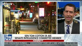 March 18, 2020: Senator Cotton joins Hannity