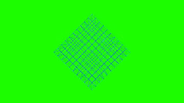 Transparent Vector Grid Cube Rotating   Green Screen Animation