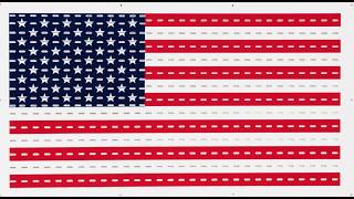 Extra Small American Flag Pixel Prop for xLights and LOR