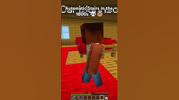 Automatic Stairs in the 1800s Minecraft meme 💀😭 #minecraft #gaming #meme