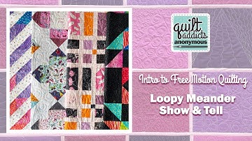 Loopy Meander Show and Tell - Intro to Free Motion Quilting