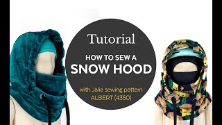 How to sew a snow hood - (Jalie pattern 4350 Albert - Pack 1)