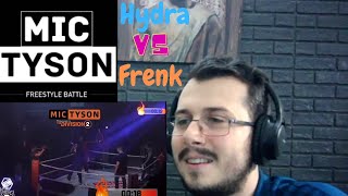 Reazione FRENK vs HYDRA - Mic Tyson 2019 (Ottavi di Finale, Turno 1) | Freestyle Battle REACTION