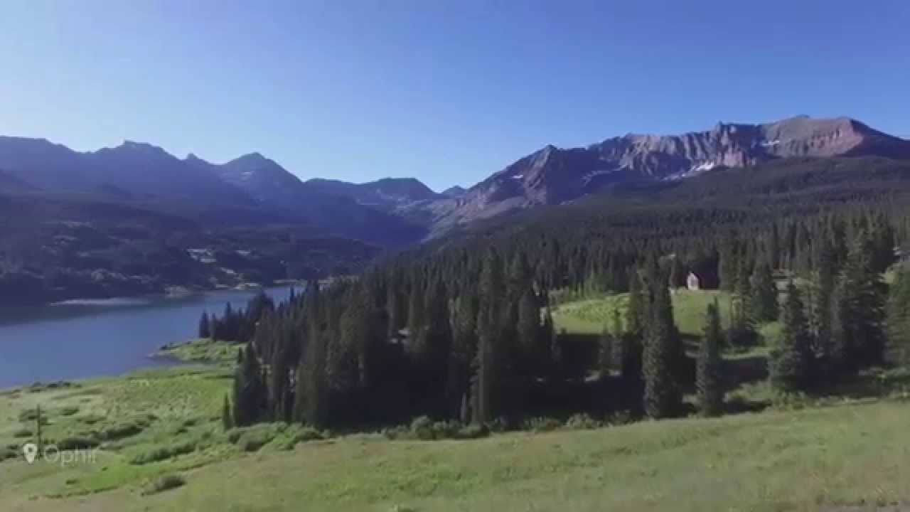 Aerial of Trout Lake outside Telluride, Colorado YouTube