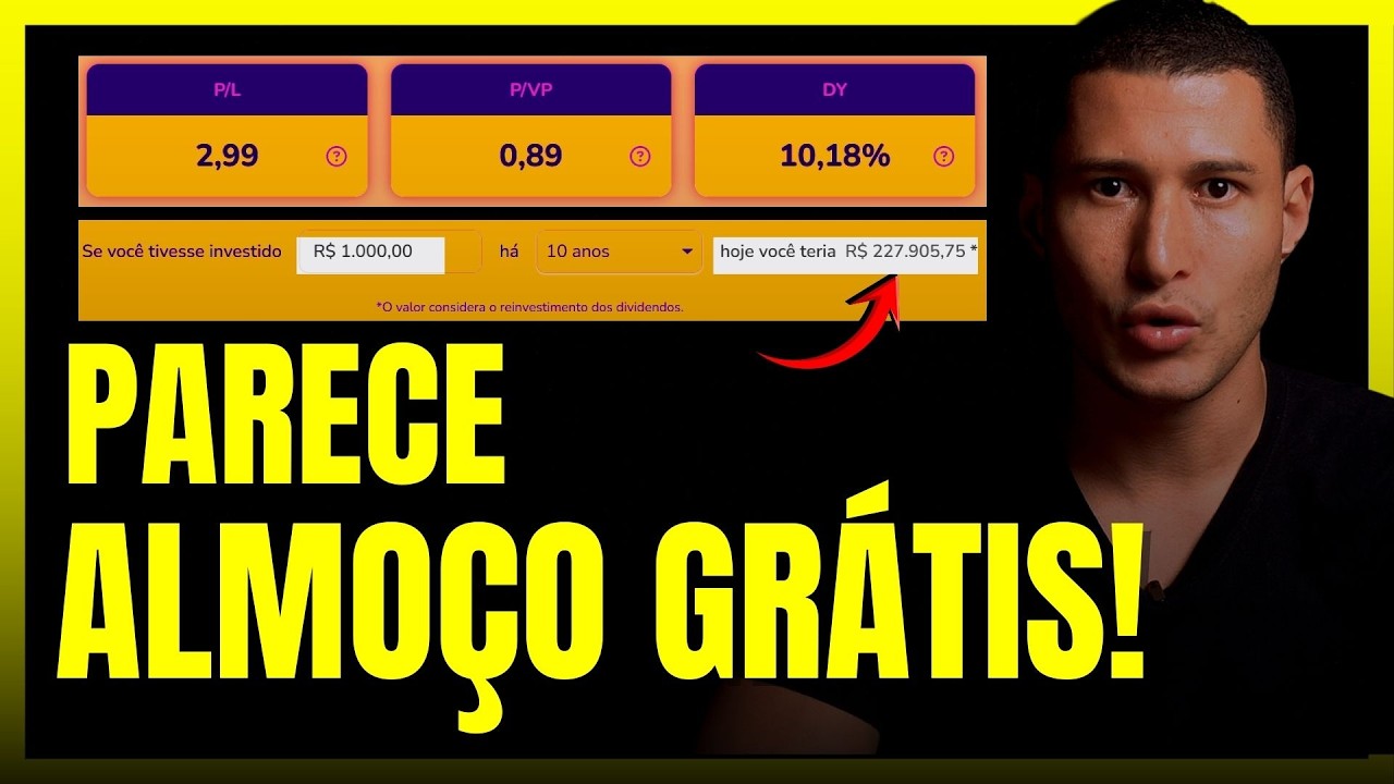 Essa AÇÃO é o mais próximo de "almoço grátis" que EXISTE! (Que absurdo)