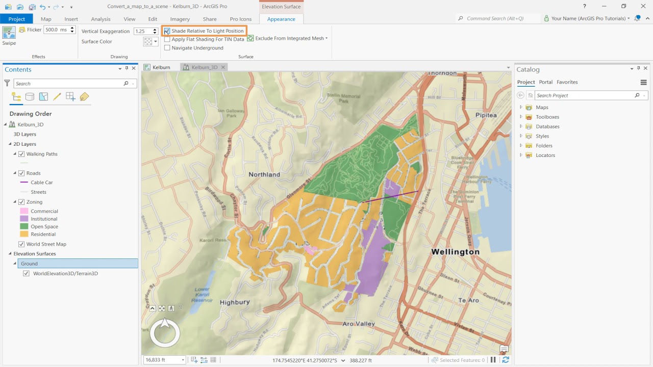 Convert A Map To A Scene In Arcgis Pro Youtube