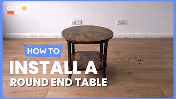 How to Install the 2-Tier Round End Table with Storage Shelf |  HV10165 #costway #howto