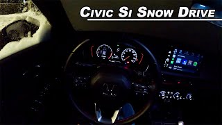 2022 Honda Civic Si  First Snow Drive (POV Binaural Audio)
