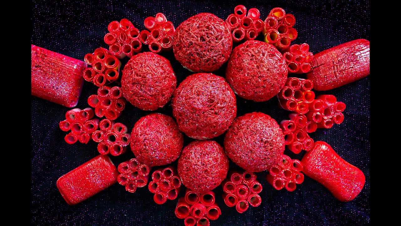 Хрустящие мыльные шарики. Лакированное мыло. Красный комплект. Удовлетворяющие кубики.